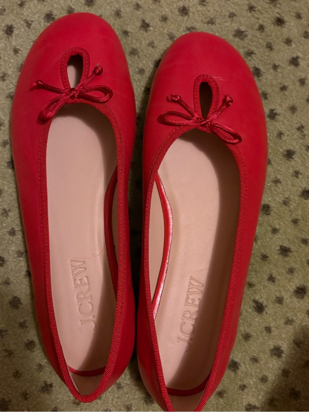 J Crew Classic Red Leather Ballet Flats - Women's - Picture 3 of 4